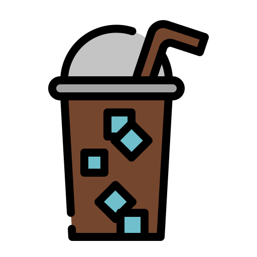 cafe frio Generic Outline Color icono