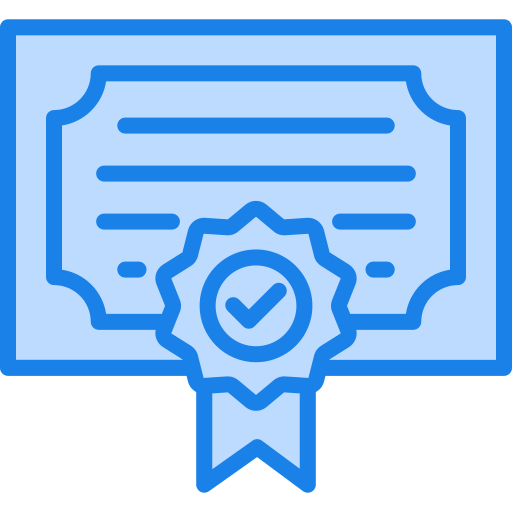 인증서 Generic Blue icon