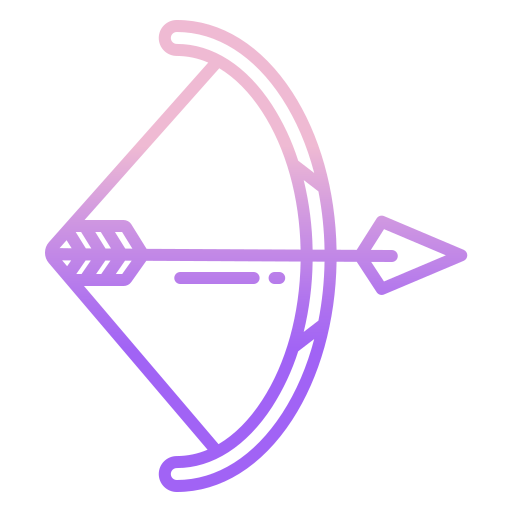 弓と矢 Icongeek26 Outline Gradient icon