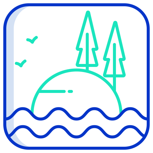 eiland Icongeek26 Outline Colour icoon
