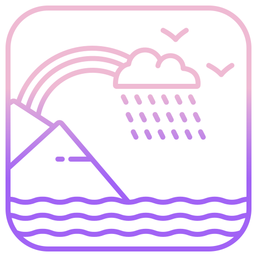lluvioso Icongeek26 Outline Gradient icono