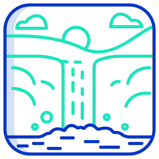 Waterfall Icongeek26 Outline Colour icon