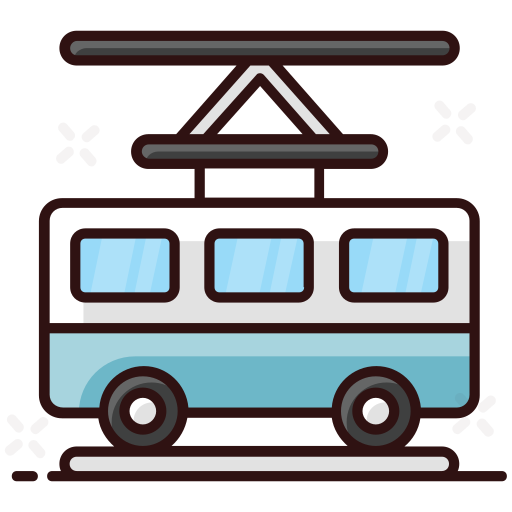wagon tramwajowy Generic Outline Color ikona