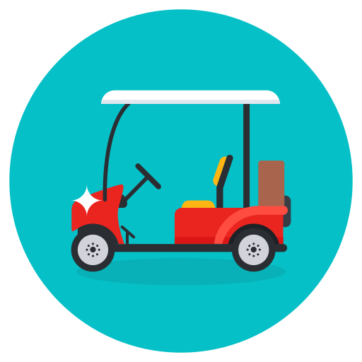 carro de golf Generic Circular icono
