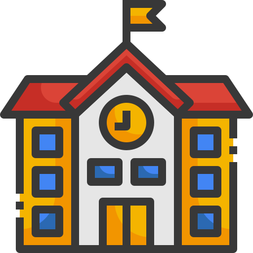 学校 Generic Outline Color icon