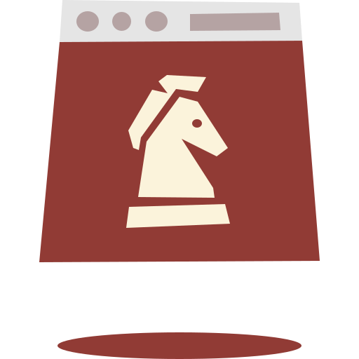 trojański Cartoon Flat ikona
