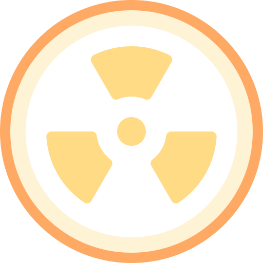 Ядерный знак Detailed color Lineal color иконка