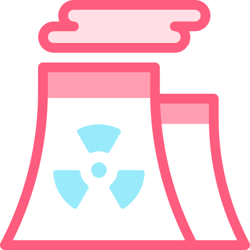 Атомная Электростанция Detailed color Lineal color иконка