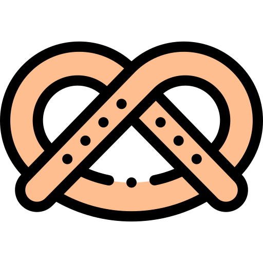 Pretzel Detailed Rounded Lineal color icon