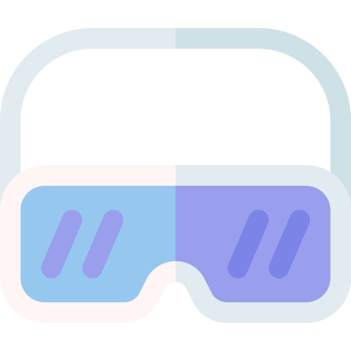 Safety glasses Basic Rounded Flat icon