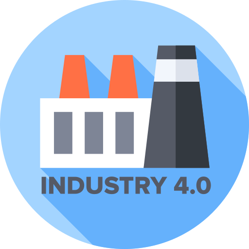 Industry 40 Flat Circular Flat icon