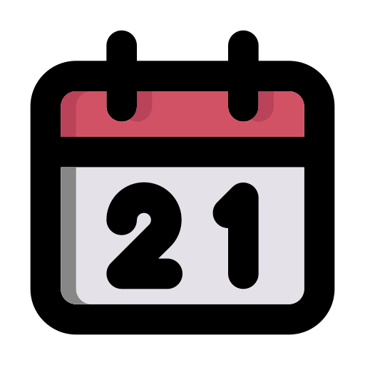 カレンダーの日付 Generic Outline Color icon