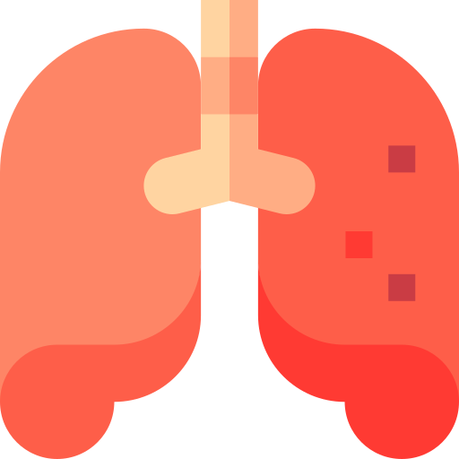 Lung cancer Basic Straight Flat icon