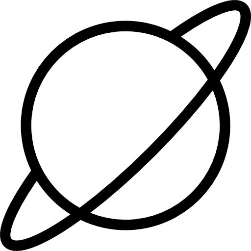 saturno Pixel Perfect Lineal icono
