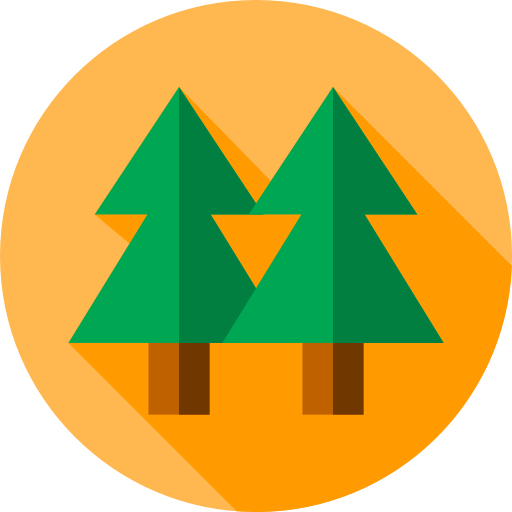 Trees Flat Circular Flat icon