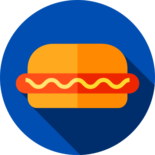 hot dog Flat Circular Flat ikona