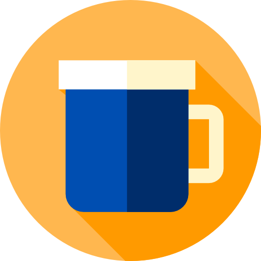 Mug Flat Circular Flat icon