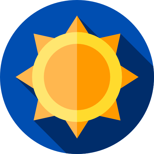 Sun Flat Circular Flat icon