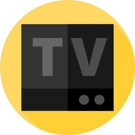 smart tv Flat Circular Flat icoon