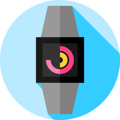 orologio intelligente Flat Circular Flat icona
