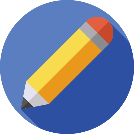 ołówek Flat Circular Flat ikona