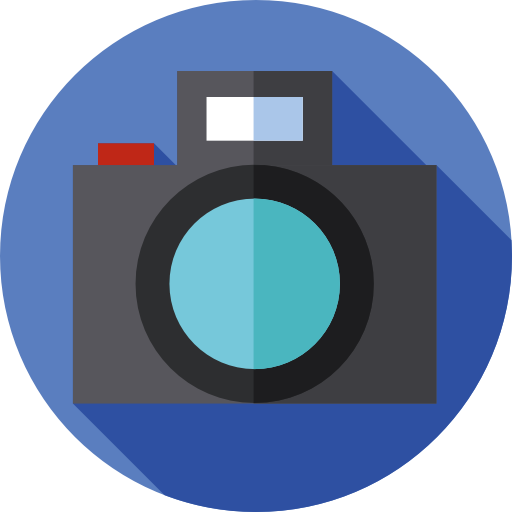 camera Flat Circular Flat icoon