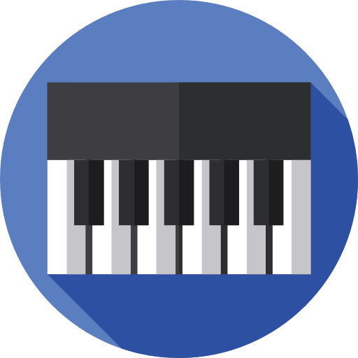 piano Flat Circular Flat icono