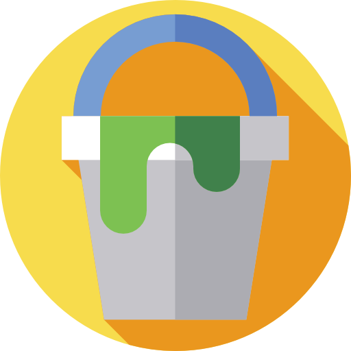 Paint bucket Flat Circular Flat icon