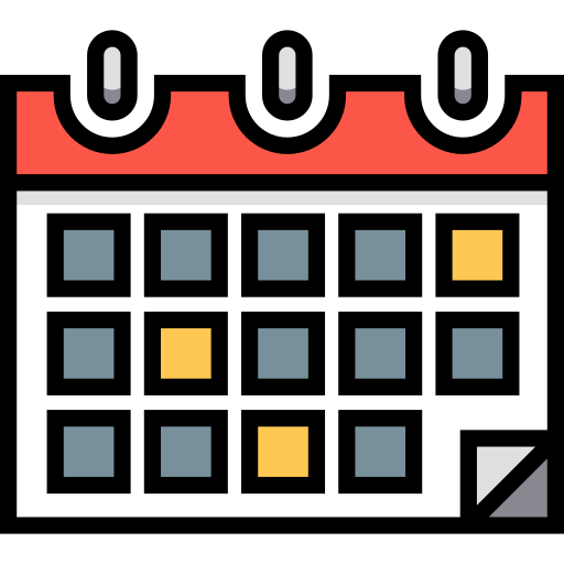 kalender Detailed Straight Lineal color icon