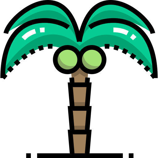 drzewo palmowe Detailed Straight Lineal color ikona