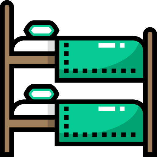 Bunk Detailed Straight Lineal color icon