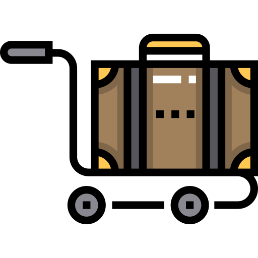 Trolley Detailed Straight Lineal color icon