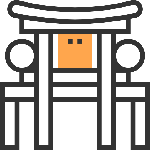 torii-poort Meticulous Yellow shadow icoon