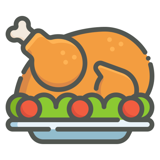 pollo asado Generic Outline Color icono