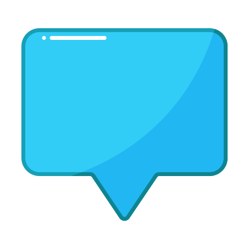 Chat bubble Generic Blue icon