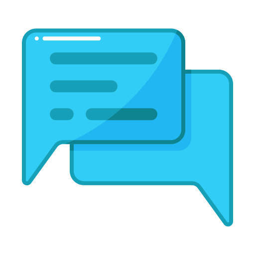 Conversating Generic Blue icon