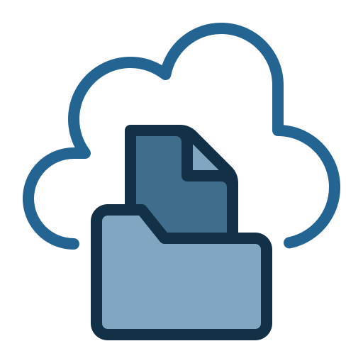 base de datos en la nube Generic Blue icono