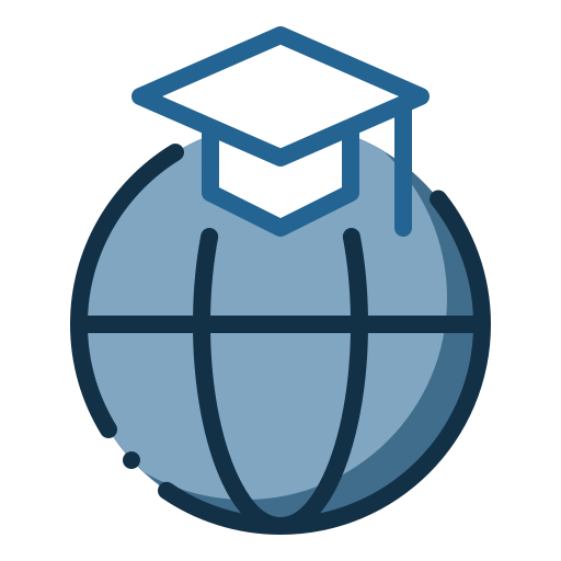 wereldwijd onderwijs Generic Blue icoon