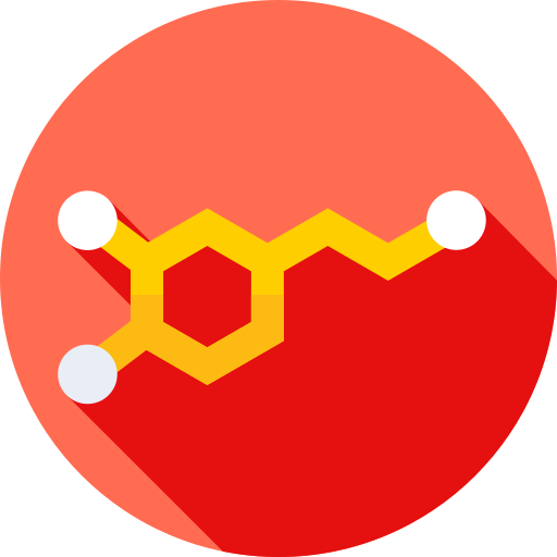 dopamina Flat Circular Flat ikona