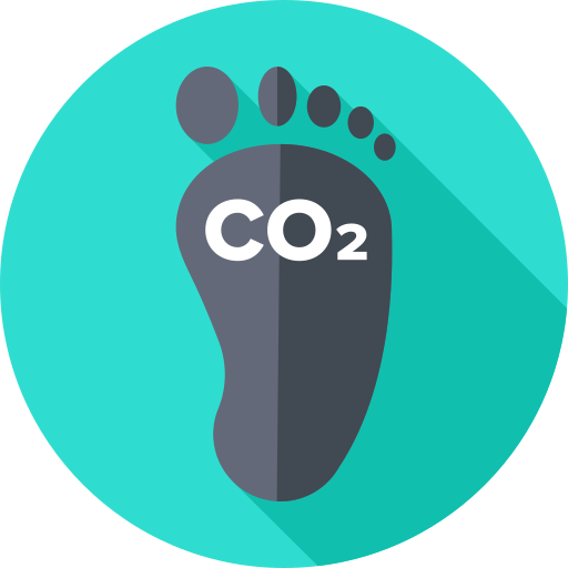 Carbon footprint Flat Circular Flat icon
