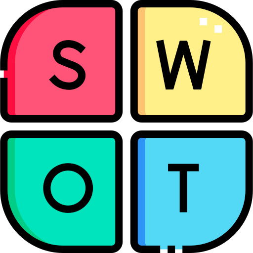 swot-analyse Detailed Straight Lineal color icoon