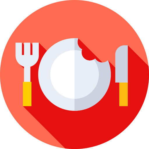 głód Flat Circular Flat ikona