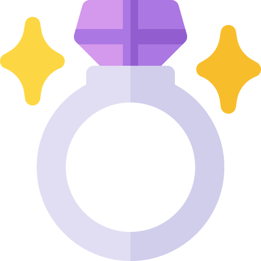 anel de diamante Basic Rounded Flat Ícone