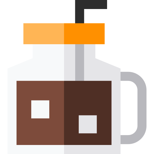Iced coffee Basic Straight Flat icon
