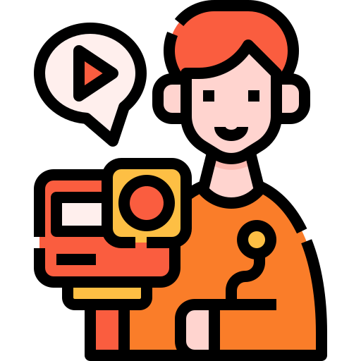 Vlogger Linector Lineal Color icon