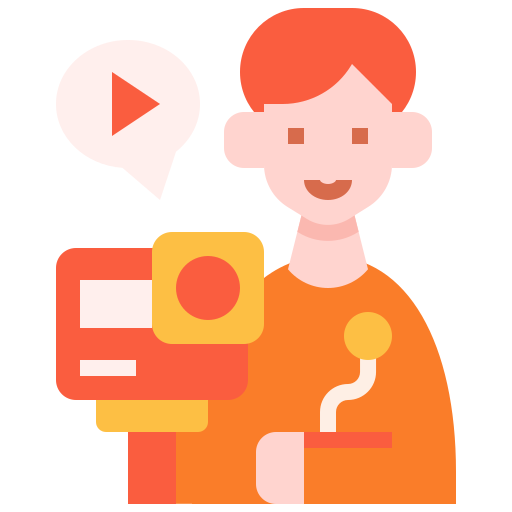 vlogger Linector Flat icon