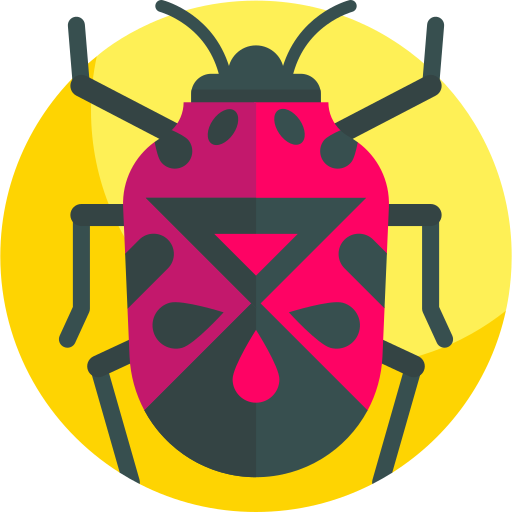 Harlequin bug Detailed Flat Circular Flat icon