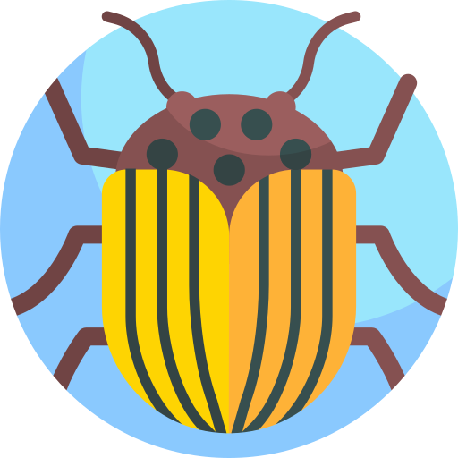 Potato beetle Detailed Flat Circular Flat icon