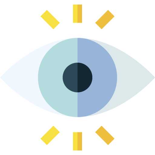 visión Basic Straight Flat icono