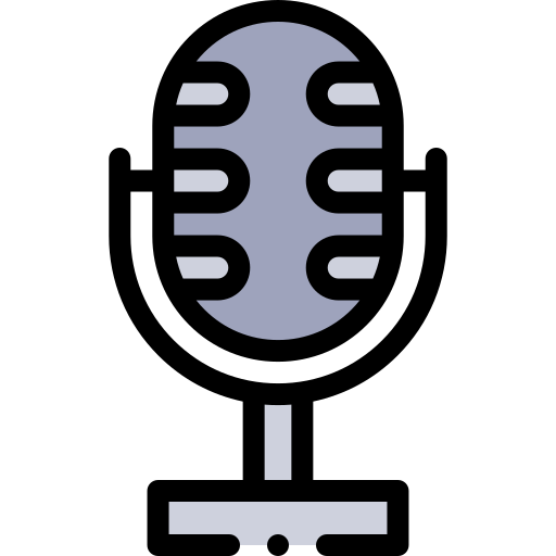 Microphone Detailed Rounded Lineal color icon
